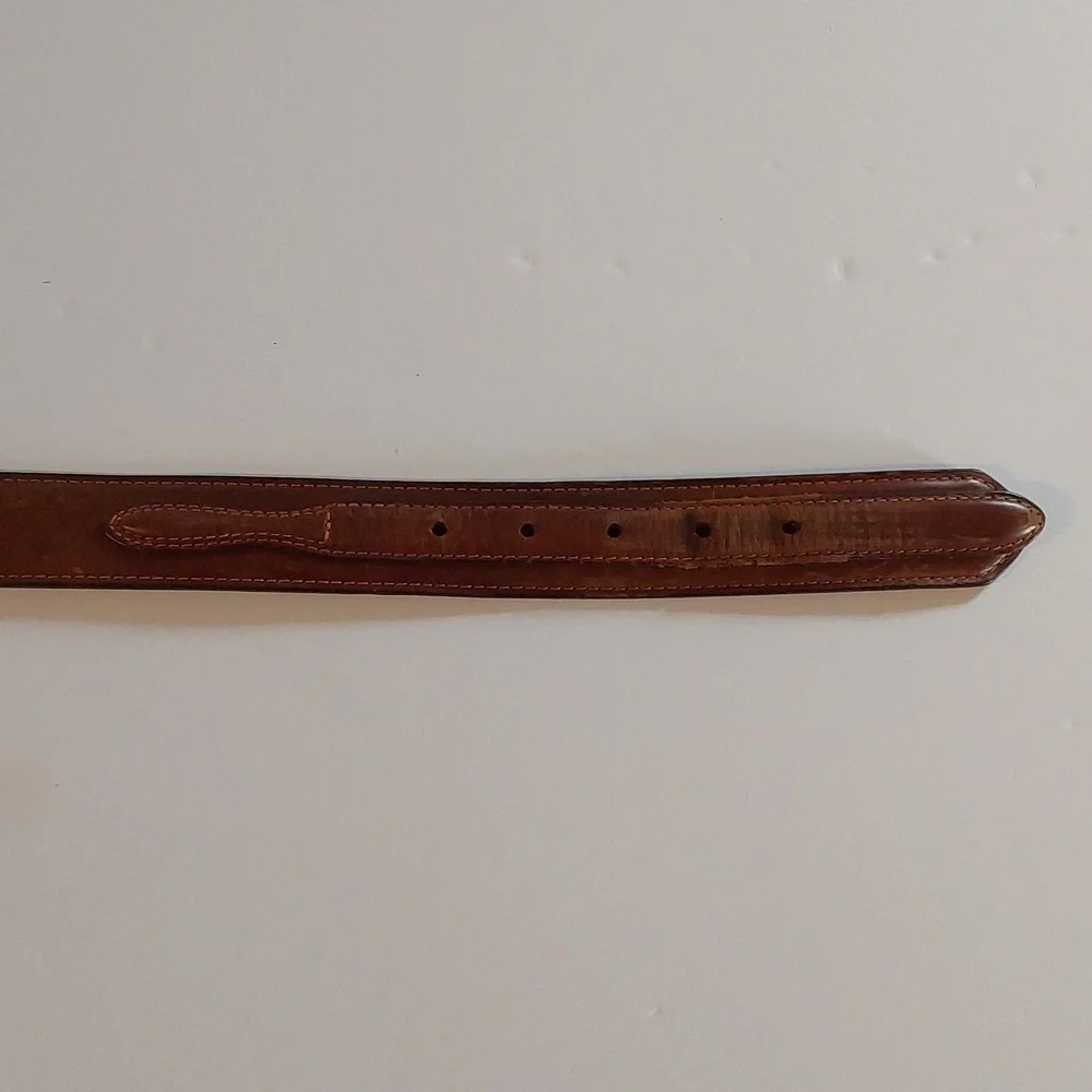 3 D Belt Co. |Mens Apache Ranger Western Belt Premium Leather Brass Sz.34